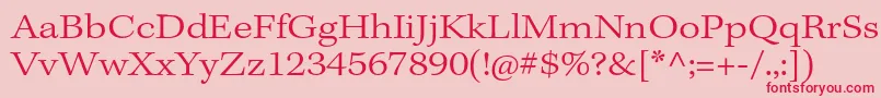 Czcionka KeplerstdLightext – czerwone czcionki na różowym tle