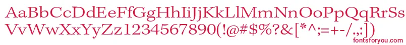 フォントKeplerstdLightext – 赤い文字