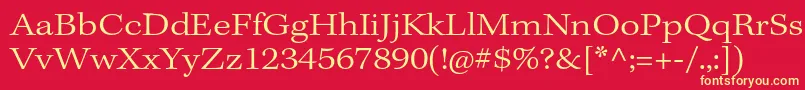 KeplerstdLightext Font – Yellow Fonts on Red Background