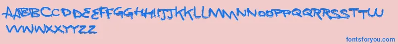 VtksMint Font – Blue Fonts on Pink Background