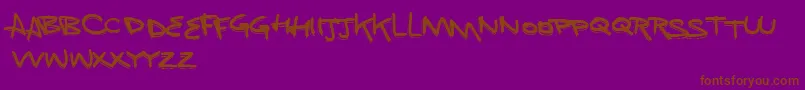 VtksMint-Schriftart – Braune Schriften auf violettem Hintergrund