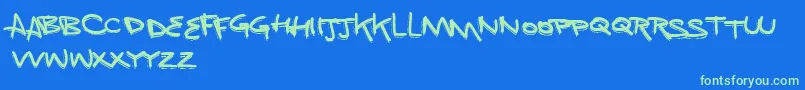 VtksMint Font – Green Fonts on Blue Background