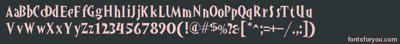 Akahoggle Font – Pink Fonts on Black Background
