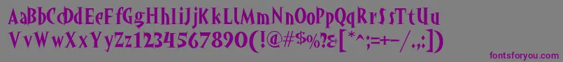 Akahoggle Font – Purple Fonts on Gray Background