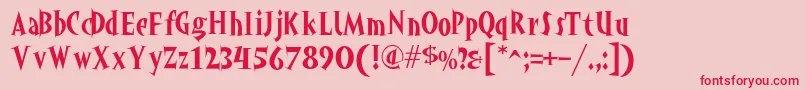 Akahoggle Font – Red Fonts on Pink Background