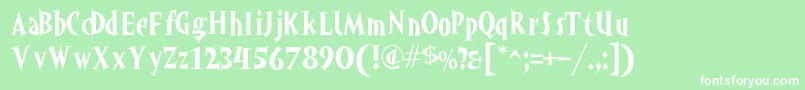 Akahoggle Font – White Fonts on Green Background