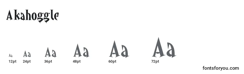 Размеры шрифта Akahoggle (92762)