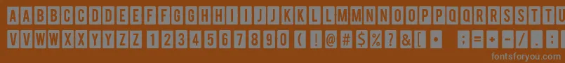 Шрифт CalendarNoteTfb – серые шрифты на коричневом фоне