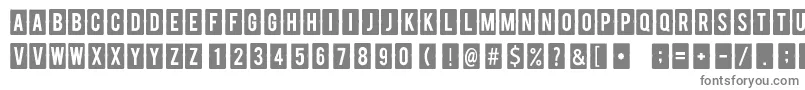 フォントCalendarNoteTfb – 白い背景に灰色の文字