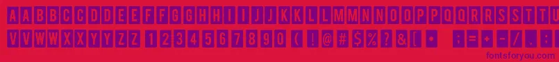 CalendarNoteTfb Font – Purple Fonts on Red Background