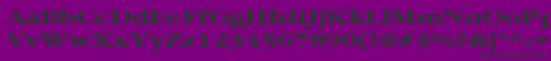 GarnetbroadBold Font – Black Fonts on Purple Background