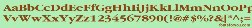 GarnetbroadBold Font – Brown Fonts on Green Background