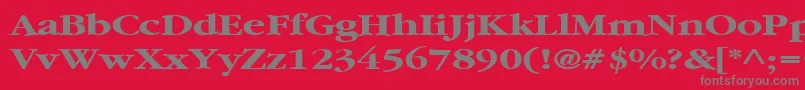 GarnetbroadBold Font – Gray Fonts on Red Background