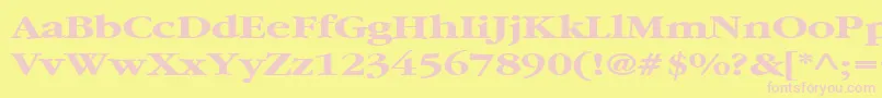 GarnetbroadBold Font – Pink Fonts on Yellow Background