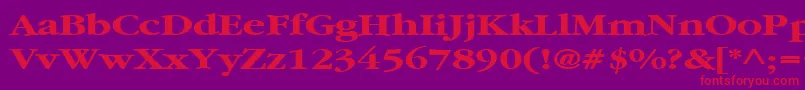 GarnetbroadBold Font – Red Fonts on Purple Background