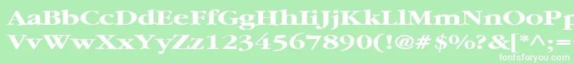 GarnetbroadBold Font – White Fonts on Green Background