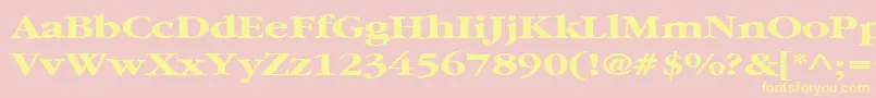 GarnetbroadBold-Schriftart – Gelbe Schriften auf rosa Hintergrund