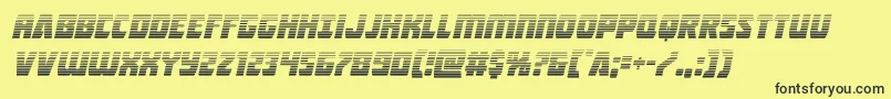 Intergalacticgradital Font – Black Fonts on Yellow Background