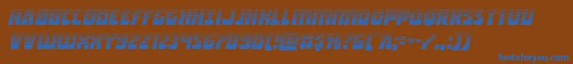 Intergalacticgradital Font – Blue Fonts on Brown Background