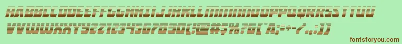 Intergalacticgradital Font – Brown Fonts on Green Background
