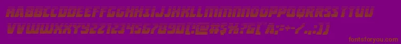 Intergalacticgradital Font – Brown Fonts on Purple Background