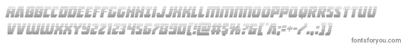 フォントIntergalacticgradital – 白い背景に灰色の文字