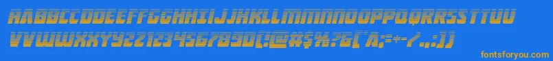Intergalacticgradital Font – Orange Fonts on Blue Background