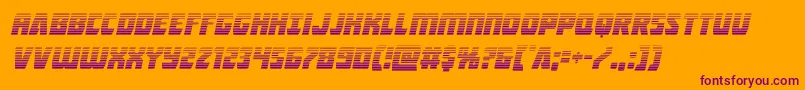 Intergalacticgradital Font – Purple Fonts on Orange Background
