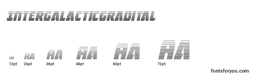 Intergalacticgradital Font Sizes