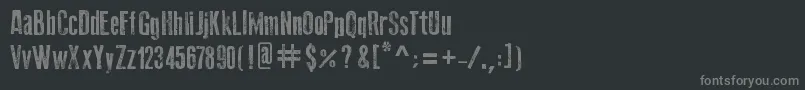 OldPress-Schriftart – Graue Schriften auf schwarzem Hintergrund