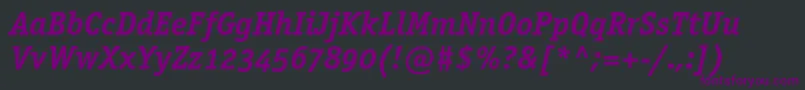 fuente OfficinaserifboldoscItalic – Fuentes Moradas Sobre Fondo Negro
