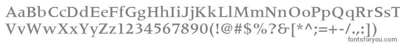 フォントMeridienltstdMedium – 白い背景に灰色の文字