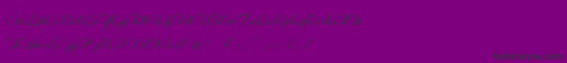 OpheliaScriptLight Font – Black Fonts on Purple Background