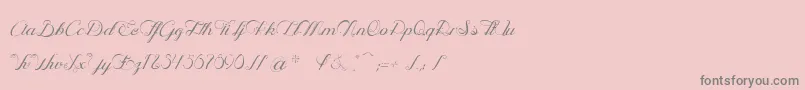 Шрифт OpheliaScriptLight – серые шрифты на розовом фоне