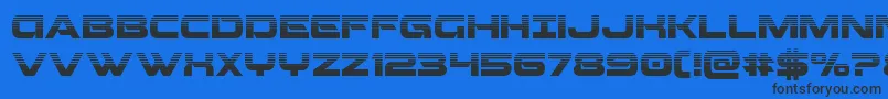 Beamweaponhalf Font – Black Fonts on Blue Background