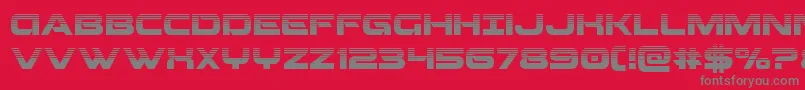 Beamweaponhalf Font – Gray Fonts on Red Background