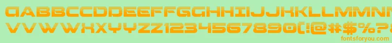 Beamweaponhalf Font – Orange Fonts on Green Background