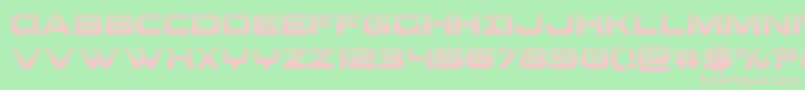 Beamweaponhalf Font – Pink Fonts on Green Background