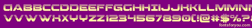 Beamweaponhalf Font – Yellow Fonts on Purple Background