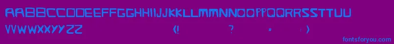 Streetlight Font – Blue Fonts on Purple Background