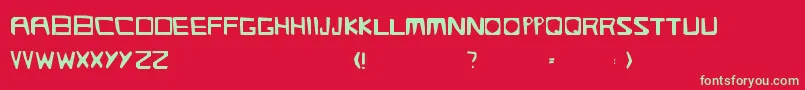 Streetlight Font – Green Fonts on Red Background