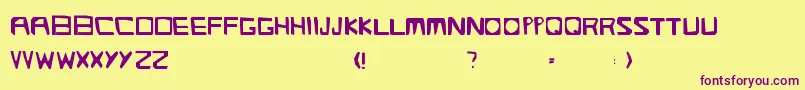 Streetlight Font – Purple Fonts on Yellow Background