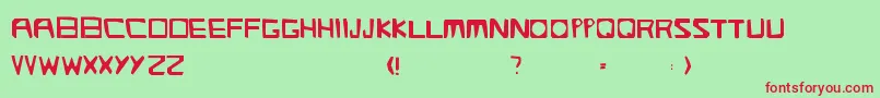 Streetlight Font – Red Fonts on Green Background