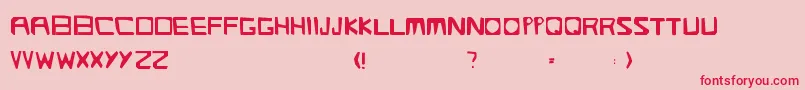 Streetlight Font – Red Fonts on Pink Background