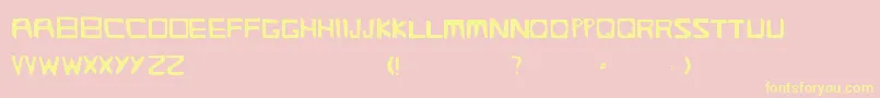 Streetlight Font – Yellow Fonts on Pink Background