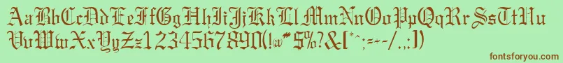 GargoylesskRegular Font – Brown Fonts on Green Background