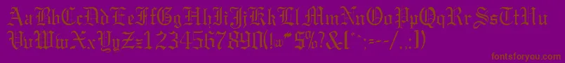 GargoylesskRegular Font – Brown Fonts on Purple Background