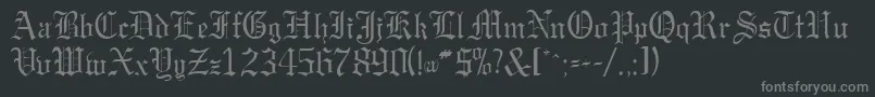 GargoylesskRegular Font – Gray Fonts on Black Background