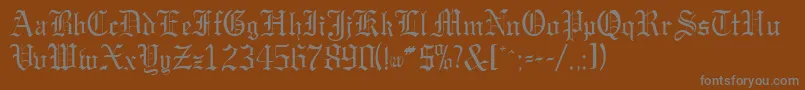 GargoylesskRegular Font – Gray Fonts on Brown Background