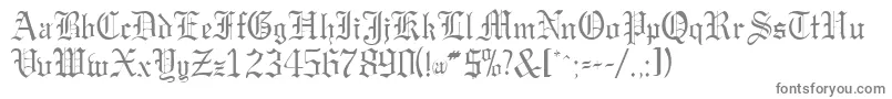 フォントGargoylesskRegular – 白い背景に灰色の文字